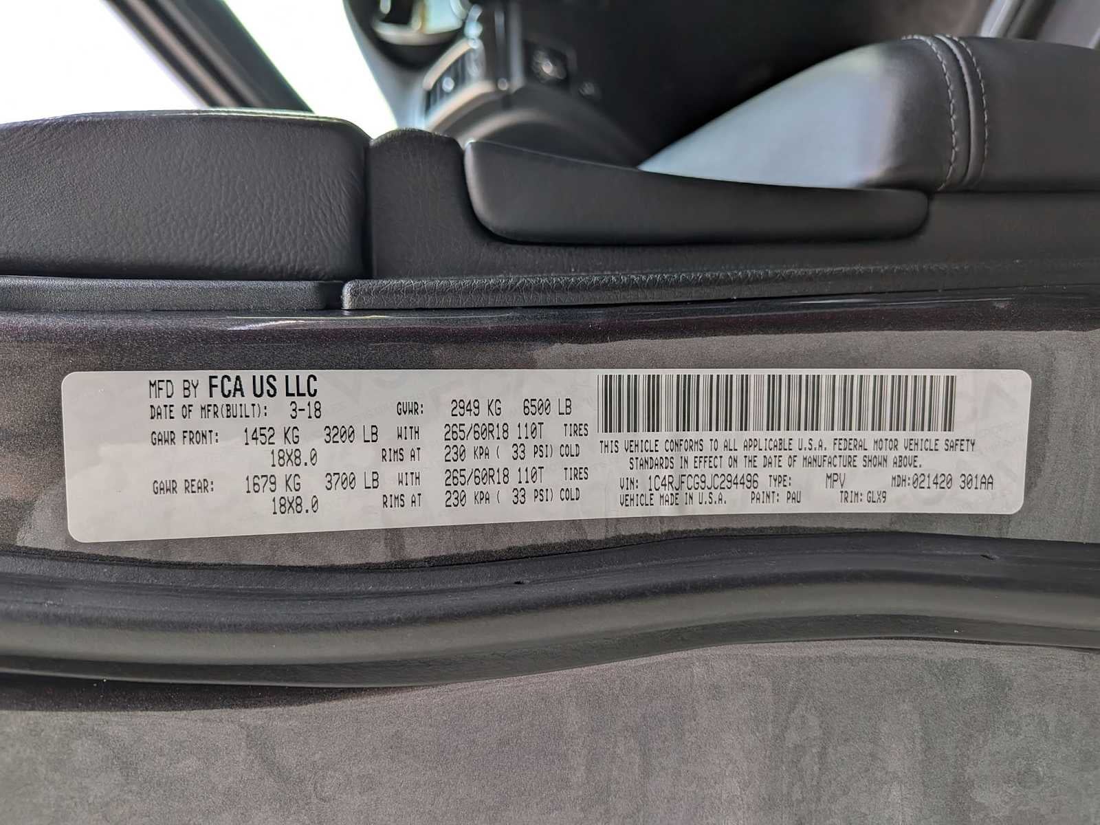 2018 Jeep Grand Cherokee Overland