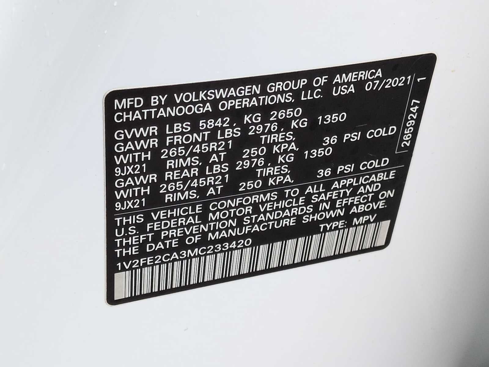 2021 Volkswagen Atlas Cross Sport 3.6L V6 SEL Premium R-Line