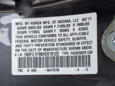 2017 Honda Civic Sedan Touring