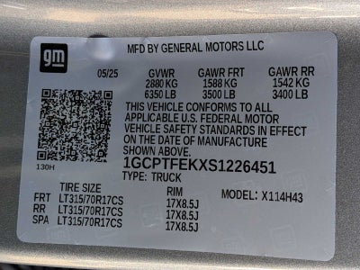 2025 Chevrolet Colorado 4WD ZR2