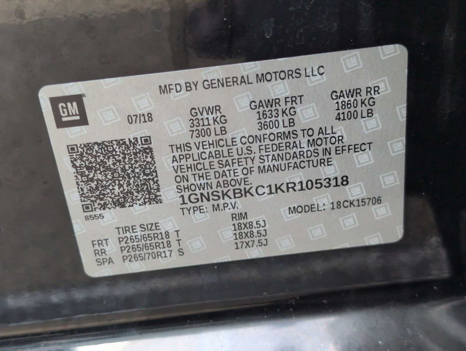 2019 Chevrolet Tahoe LT