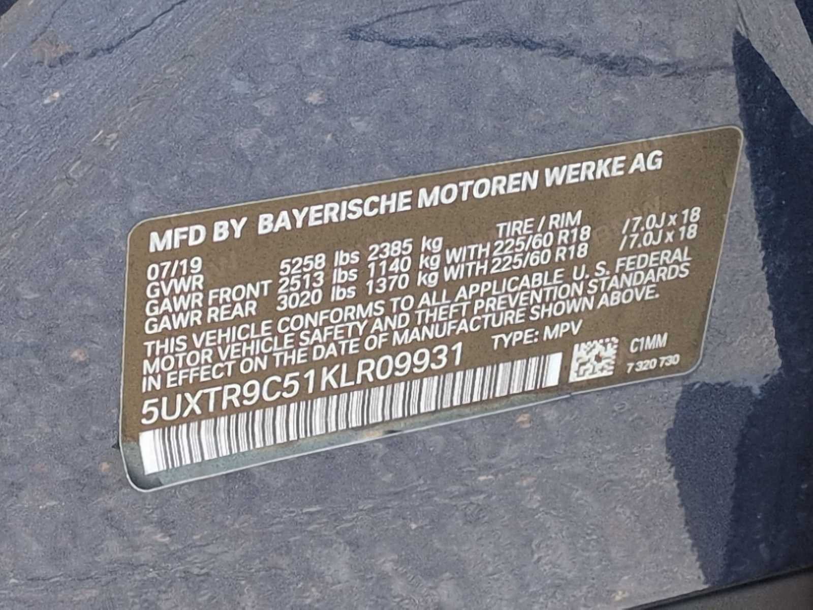 2019 BMW X3 xDrive30i xDrive30i