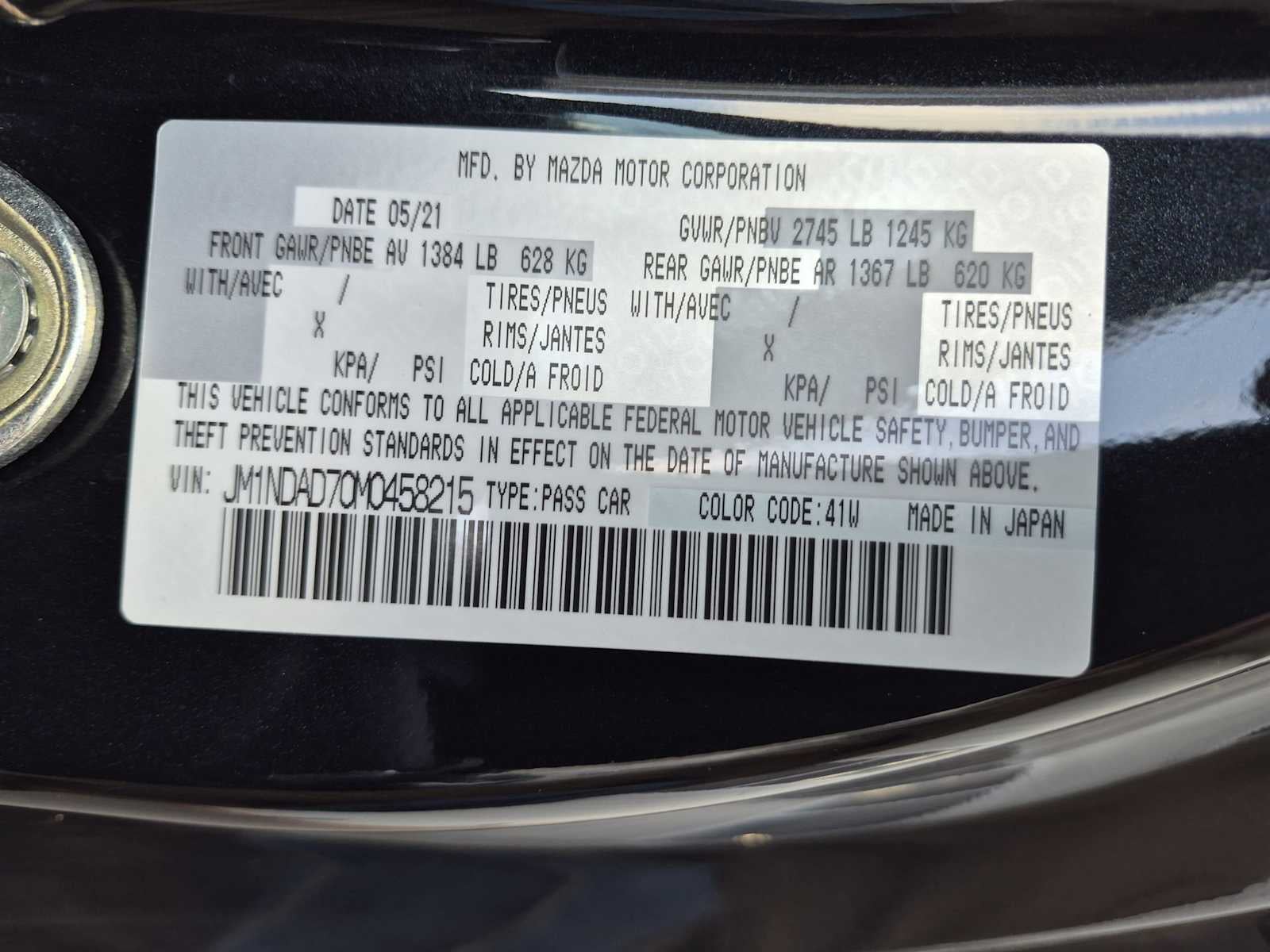 2021 Mazda Mazda MX-5 Miata Grand Touring