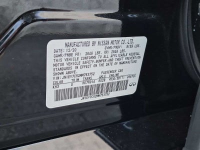 2021 INFINITI Q50 3.0t SENSORY