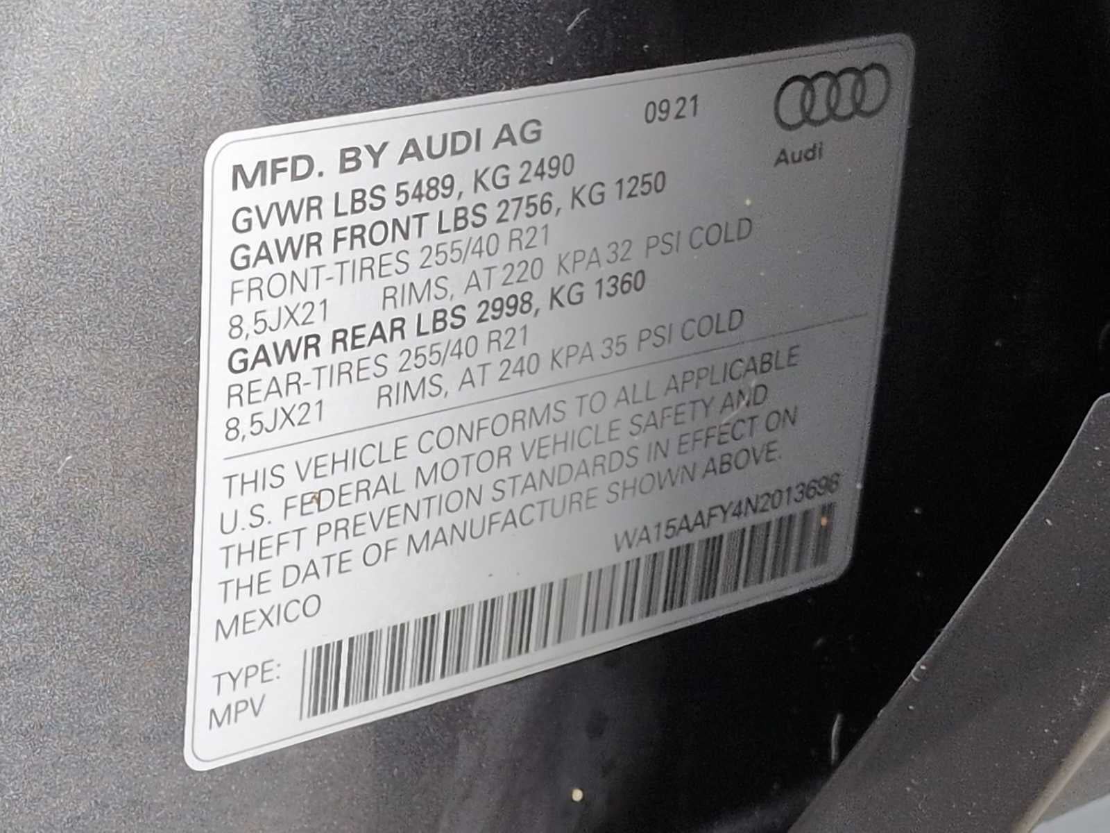 2022 Audi Q5 Sportback S line Premium Plus