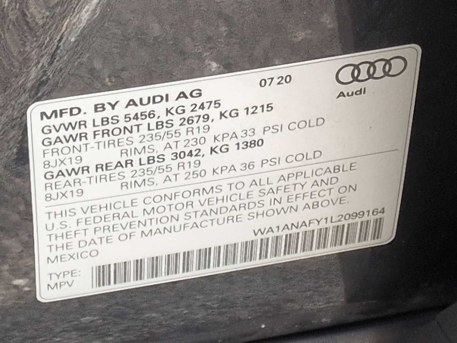 2020 Audi Q5 Titanium Premium