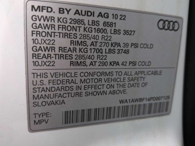 2023 Audi SQ8 Premium Plus