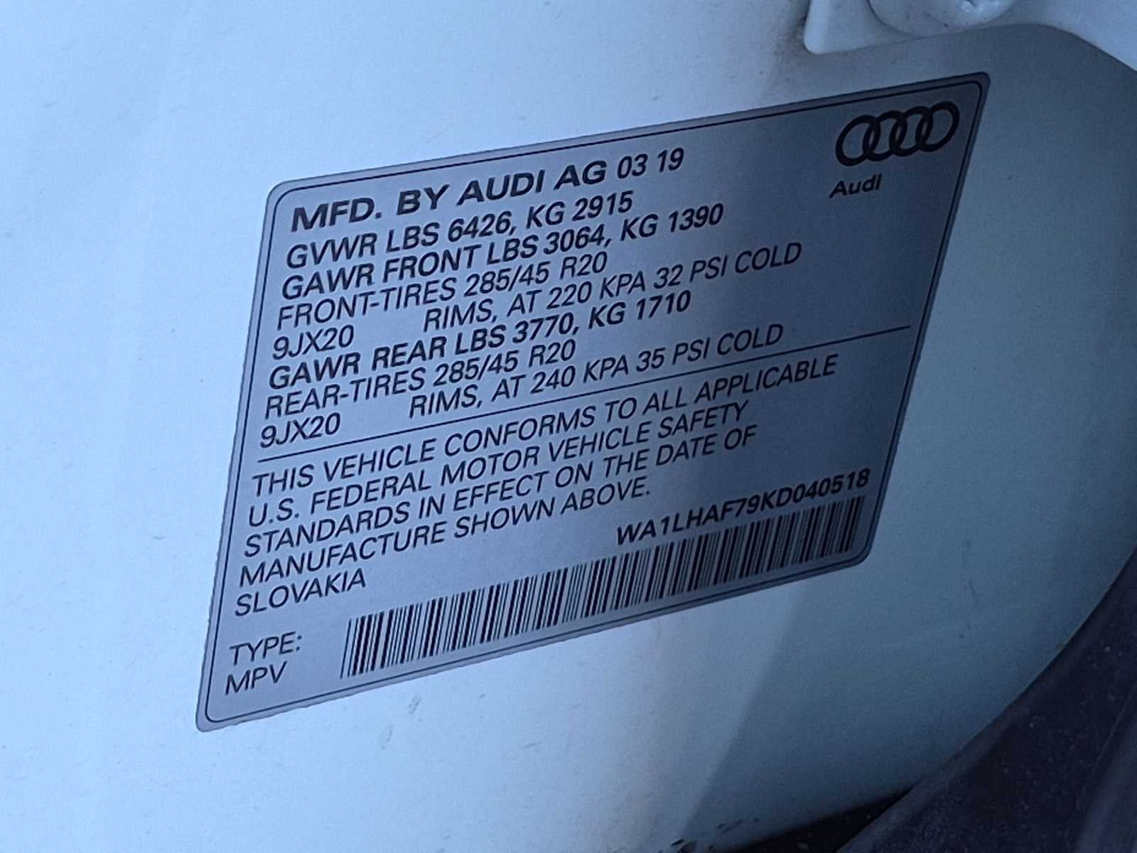 2019 Audi Q7 Base