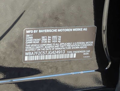 2018 BMW 750i xDrive 750i xDrive