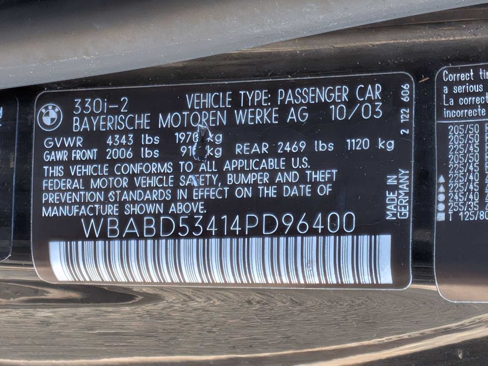 2004 BMW 330Ci 330Ci