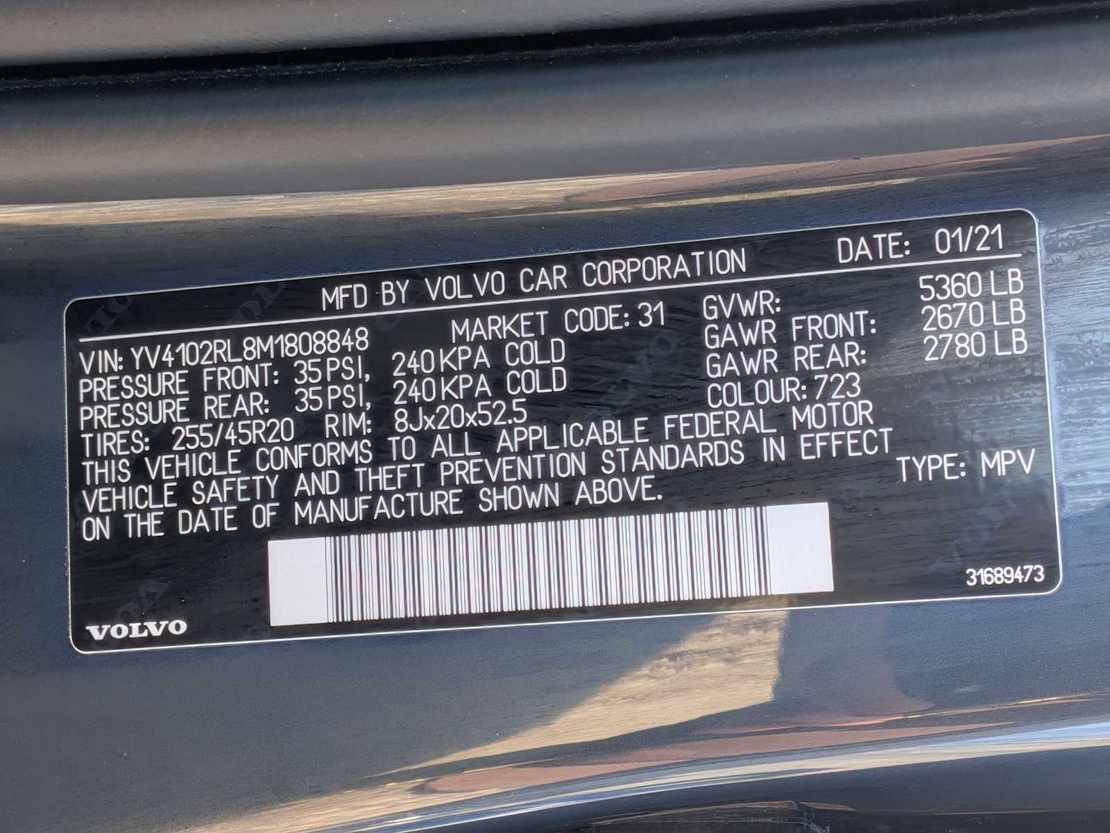 2021 Volvo XC60 Inscription