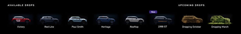 Line up of available and upcoming MINI Special Edition vehicles.
