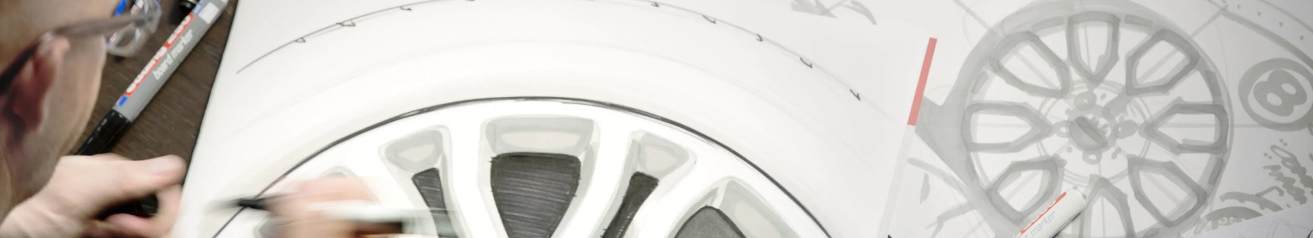 Man drawing Steering-wheel